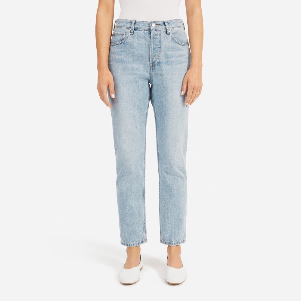 Everlane The 90's Cheeky Jean Size 31 Ankle 100% Organic Cotton Lightwash